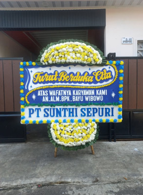 Papan Bunga Duka di Garuda