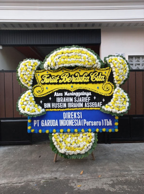 Papan Bunga Duka di Garuda