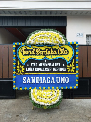 Papan Bunga Duka di Garuda